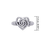 Spiral of growth, evolution, and progression. Its continuous, winding form suggests ongoing development and expansion sterling silver Ring by Peter Stone Jewelry TRI2481