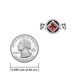 NA Recovery Silver Band Ring with Gemstone TRI2495 - Wholesale Jewelry