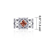 Viking Silver Ring with NA Recovery Gemstone TRI2496 - Wholesale Jewelry