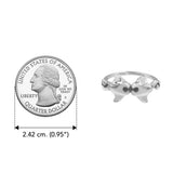 Double Manta Rays Sterling Silver Ring by DiveSilver TRI2504 by TRI2504