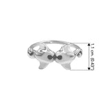 Double Manta Rays Sterling Silver Ring by DiveSilver TRI2504 by TRI2504