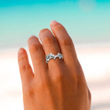 DiveSilver Triple Whale Sharks Sterling Silver Ring TRI2532