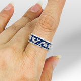 Whale Shark Enamel Sterling Silver Band Ring TRI2535