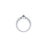 Triple Snake with Celtic Heart Sterling Silver Ring TRI2567