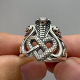 Triple Snake with Celtic Heart Sterling Silver Ring TRI2567