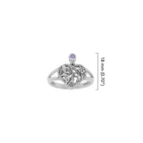 Cimaruta Witch, an iconic wander Sterling Silver Ring with Gemstone TRI2574