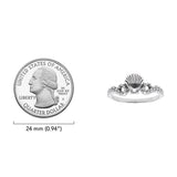 Shell with Octopus Tentacles Sterling Silver Ring TRI2582