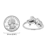 Turtle and Shell Sterling Silver Ring TRI2587