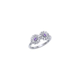 Daisy Sterling Silver Ring with Gemstones TRI2589