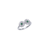 Daisy Sterling Silver Ring with Gemstones TRI2589