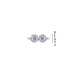 Daisy Sterling Silver Ring with Gemstones TRI2589