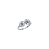 Daisy Sterling Silver Ring with Gemstones TRI2589
