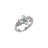 Celtic Flower with Gemstone Sterling Silver Ring TRI2597