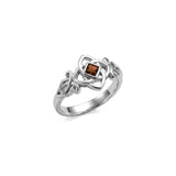 Celtic Flower with Gemstone Sterling Silver Ring TRI2597