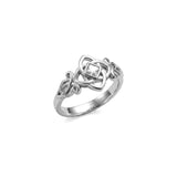 Celtic Flower with Gemstone Sterling Silver Ring TRI2597
