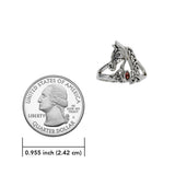 Celtic Horse with Marquise Gemtone Sterling Silver Ring TRI2598