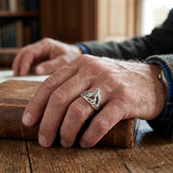 Horse with Celtic Knot Sterling Silver Ring TRI2599
