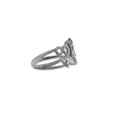 Horse with Celtic Heart Sterling Silver Ring TRI2603