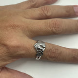 Horse with Celtic Heart Sterling Silver Ring TRI2603