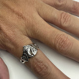 Horse with Celtic Heart Sterling Silver Ring TRI2603