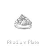 Horse with Celtic Heart Sterling Silver Ring TRI2603