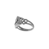 Horse with Celtic Heart Sterling Silver Ring TRI2603