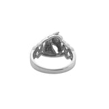 Horse with Celtic Heart Sterling Silver Ring TRI2603