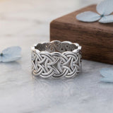 Anillo celta Viking Borre de plata de ley de Courtney Davis TRI573