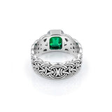 Borre Sterling Silver Ring with Emerald Cut Gemstone TRI2610 by TRI2610