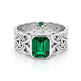 Borre Sterling Silver Ring with Emerald Cut Gemstone TRI2610 by TRI2610
