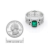 Borre Sterling Silver Ring with Emerald Cut Gemstone TRI2610 by TRI2610