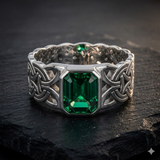 Borre Sterling Silver Ring with Emerald Cut Gemstone TRI2610 by TRI2610