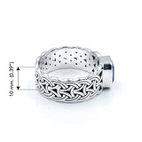 Borre Sterling Silver Ring with Emerald Cut Gemstone TRI2610 by TRI2610