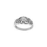 Celtic Ring With Marquise Gemstone Sterling Silver Ring TRI2615