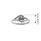 Celtic Infinity Knot Sterling Silver Ring TRI2616