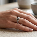 Celtic Knot Infinity Solid Gold Band Ring GRI2617