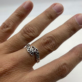 Celtic Knot Infinity Solid Gold Band Ring GRI2617