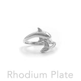 Celtic Dolphin Sterling Silver Ring TRI2620