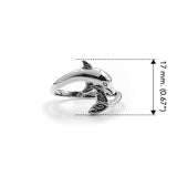 Celtic Dolphin Sterling Silver Ring TRI2620