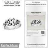 Celtic Knot Snakes Sterling Silver Ring TRI560