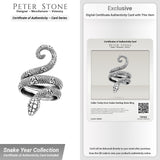 Celtic Trinity Knot Snake Sterling Silver Ring TRI563