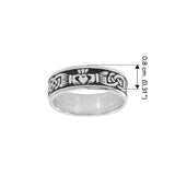 Celtic Knotwork Claddagh Ring TRI969