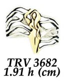 Dancing Goddess Sterling Silver with 14K Gold Accent Ring TRV3682