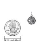 Sand Dollar Silver Charm with Chain Set TSE686 - Jewelry