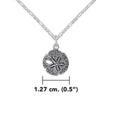 Sand Dollar Silver Charm with Chain Set TSE686 - Jewelry