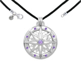 Compass Rose Sterling Silver & Gemstone Necklace Set TSE688