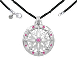 Compass Rose Sterling Silver & Gemstone Necklace Set TSE688