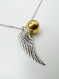 Angels Wing Chime Ball Necklace TSE711P