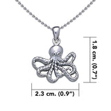 Octopus Silver Pendant with Chain Set TSE728 - Jewelry