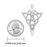 Danu Goddess Silver Pendant with Chain Set TSE738 - Jewelry